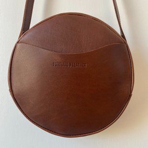 Portland Leather Whiskey Large Circle Crossbody